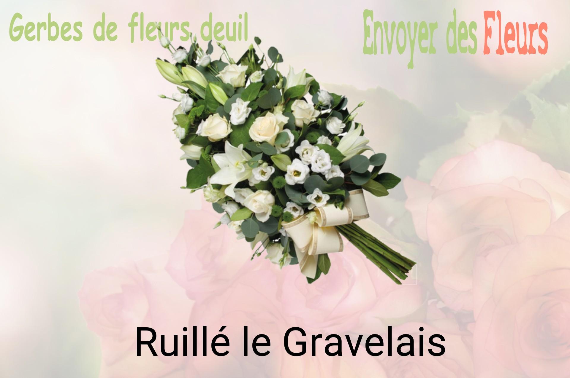 Gerbe de fleurs de deuil livrée à Ruillé-le-Gravelais